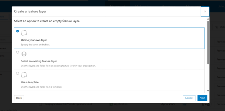 Esri layers result