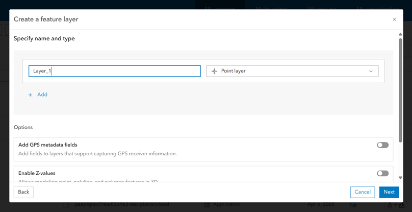 Esri layers result
