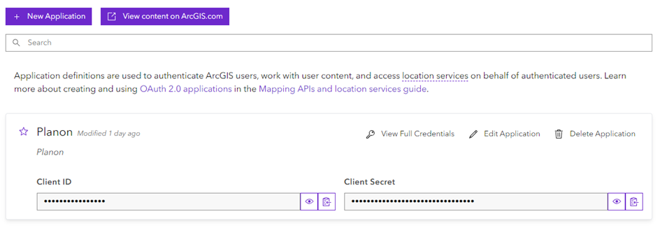 Esri layers result