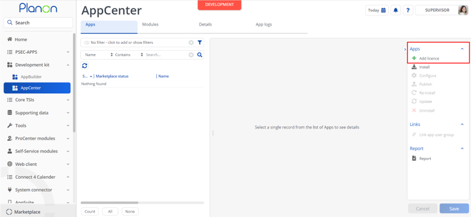 AppCenter Marketplace Installation